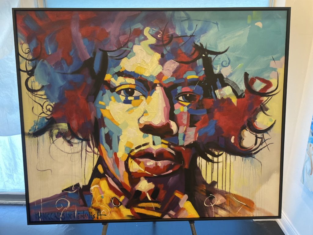 Mark Carson English Jimi Hendrix abstract painting
