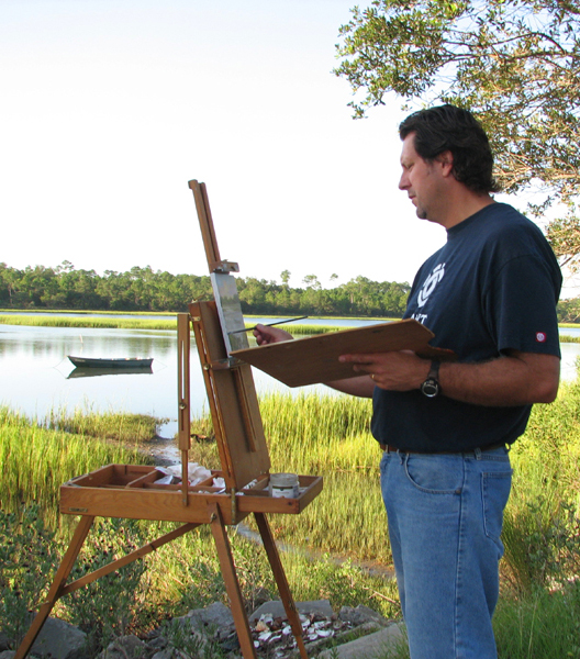 Peter Pettegrew Painting Outdoors